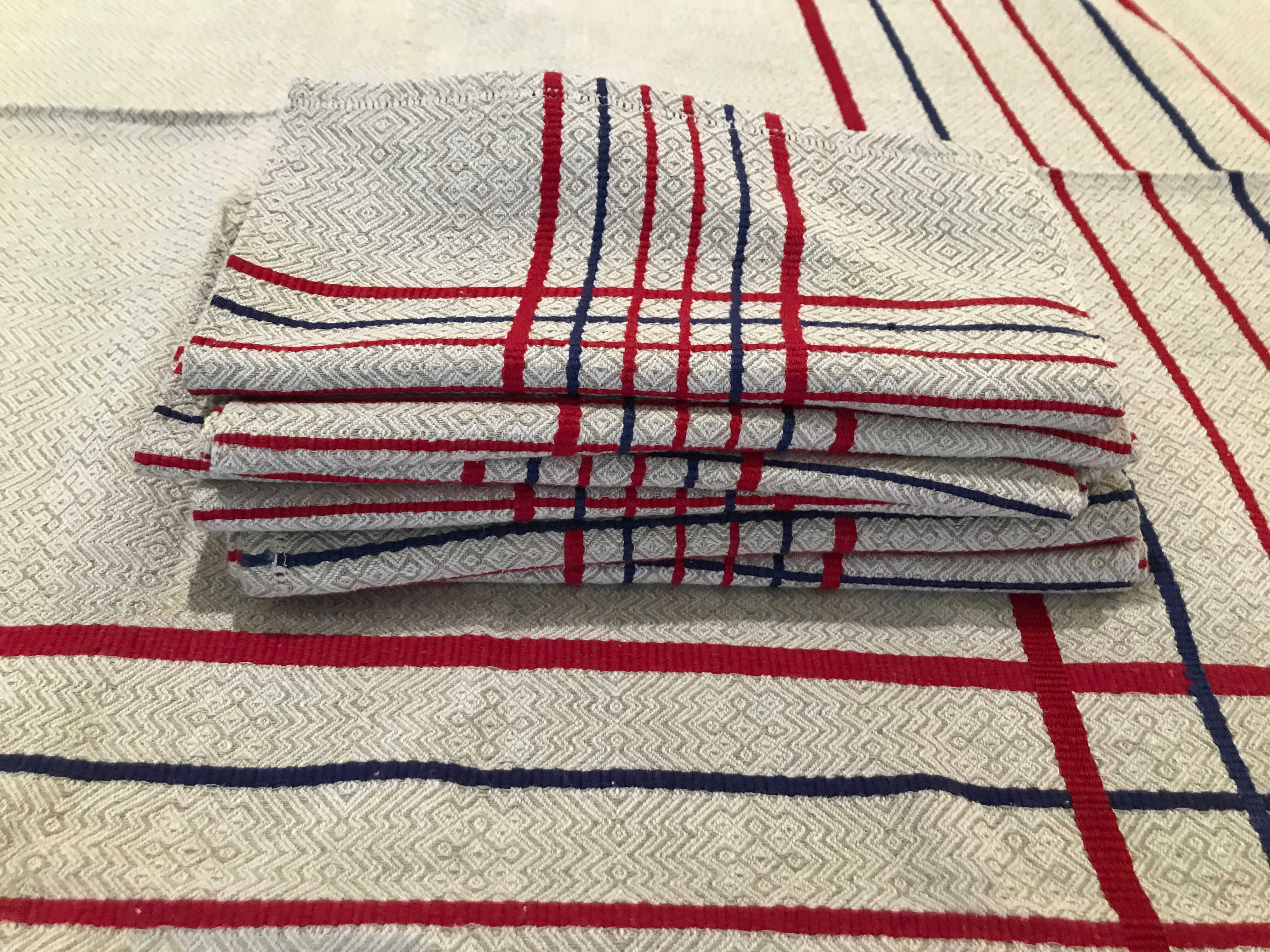 Nappe and 6 old cotton and linen towels