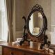 Vintage wooden table mirror / baroque floor mirror