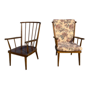 paire fauteuils éventail