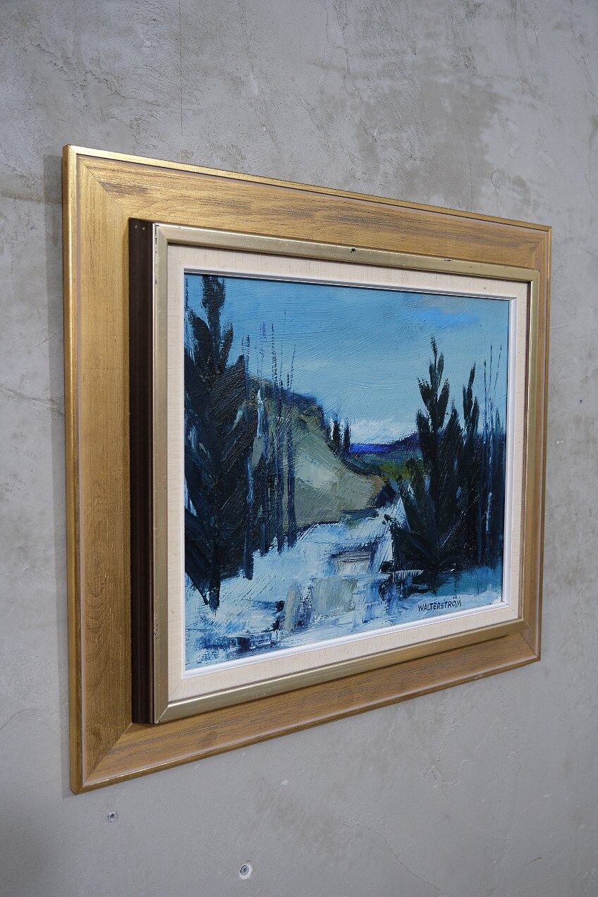 Nils ingvar walterström (1929-1988), swedish modern painting, 1960s, oil on canvas, framed