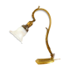 Bronze and opaline Art Nouveau lamp