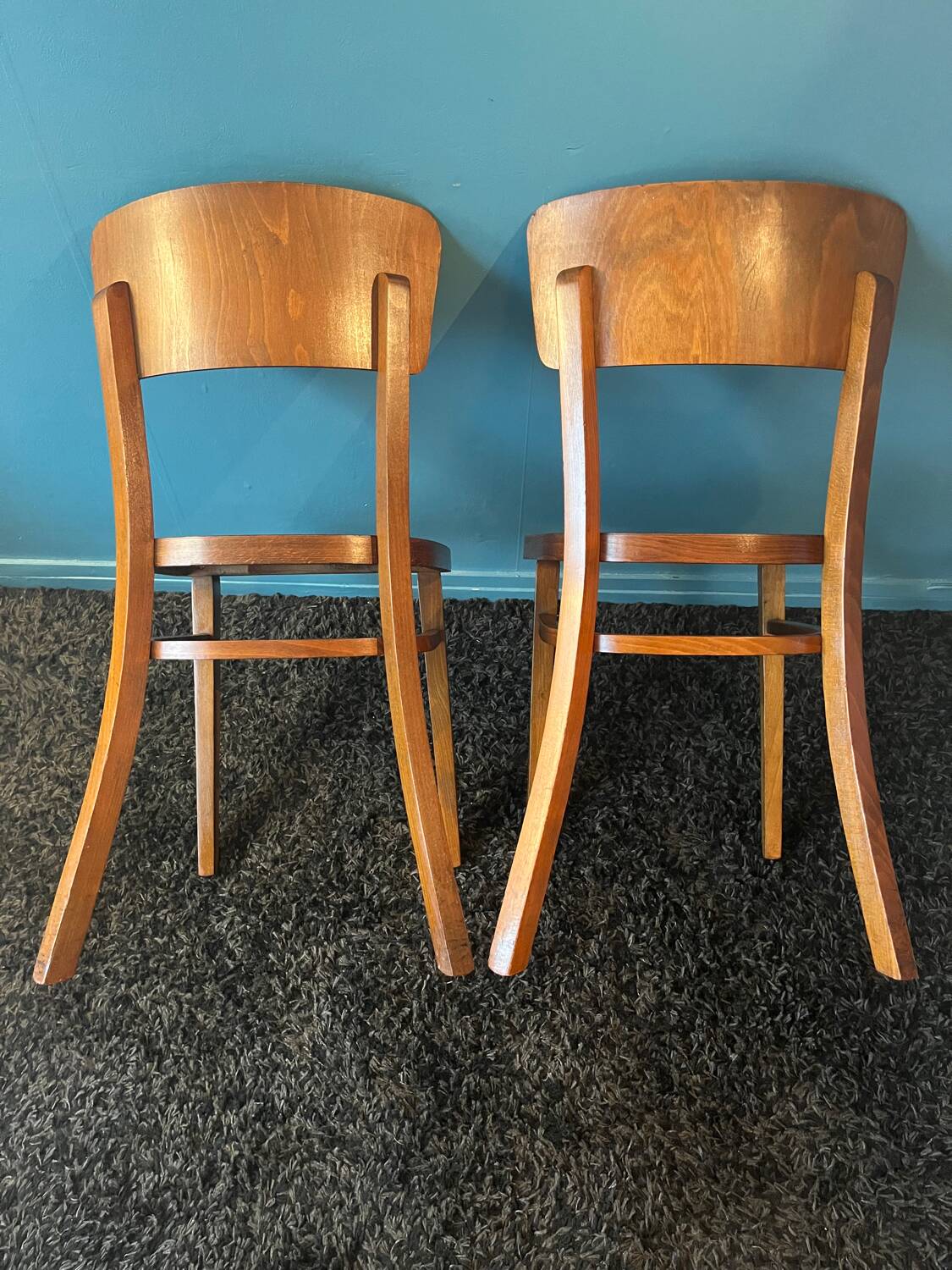 Paire chaise bistrot bois Thonet année 50/60