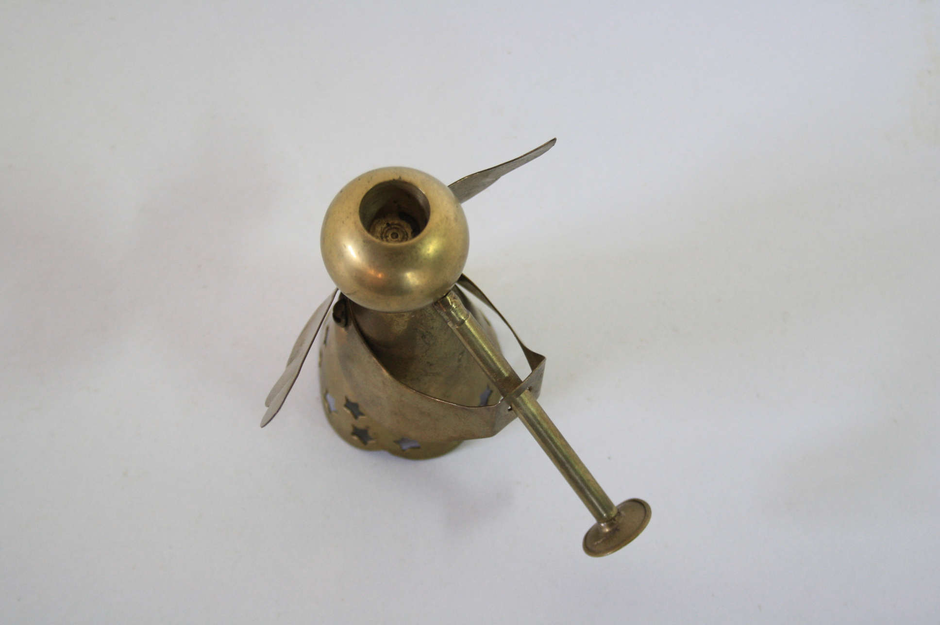 Brass angel candle holder