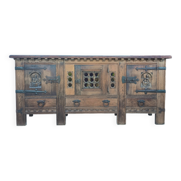 Brutalist oak enfilade from the 1960s