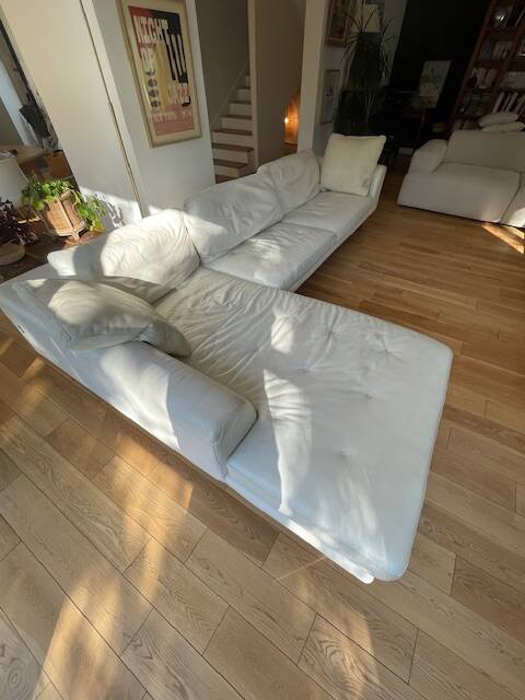 Roche Bobois leather corner sofa