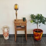 Table d'appoint chêne années 40