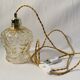 Vintage globe tulip walker amber glass, restored electricity