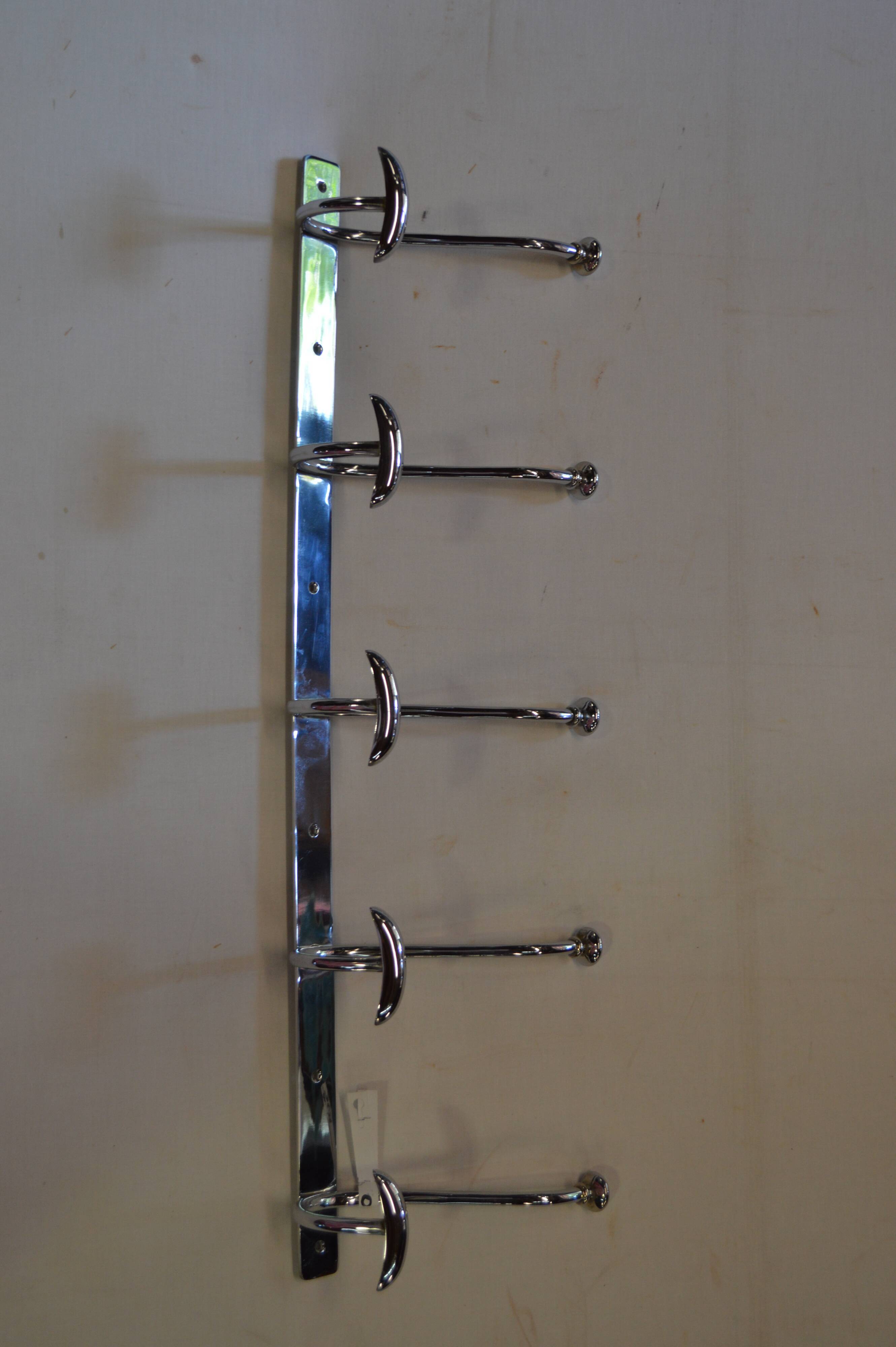Chrome iron coat holder