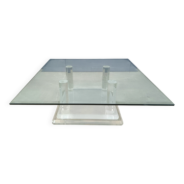 Table basse ou table d'appoint en lucite, années 1970