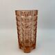Large pink glass vase in Art Deco style