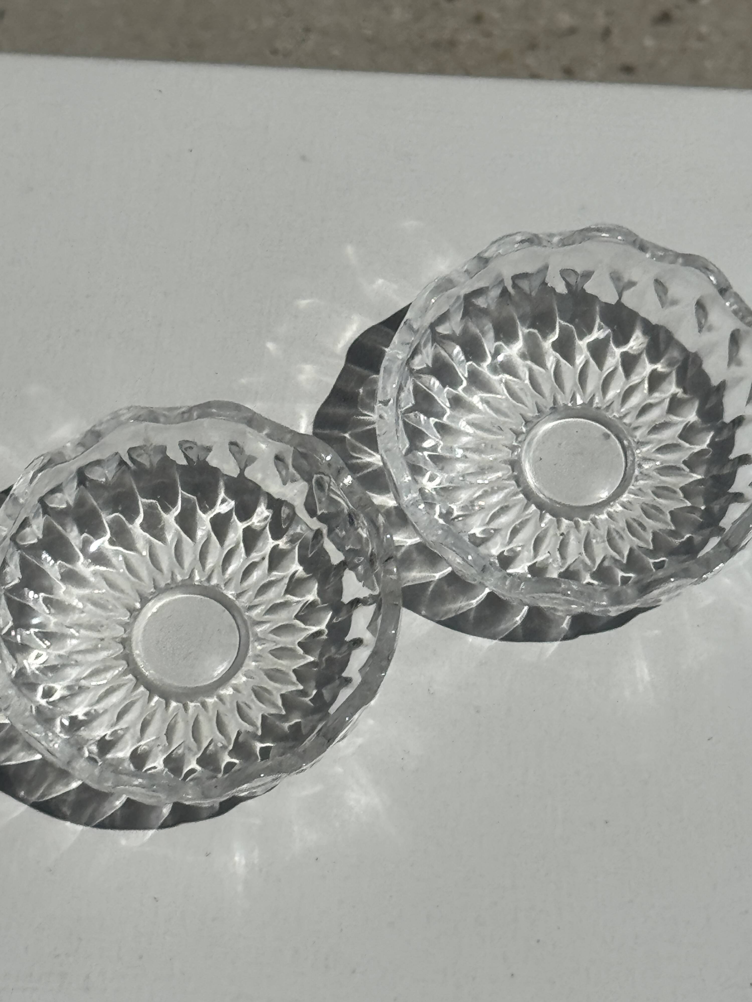 Small glass candy box Cristal d'Arques France