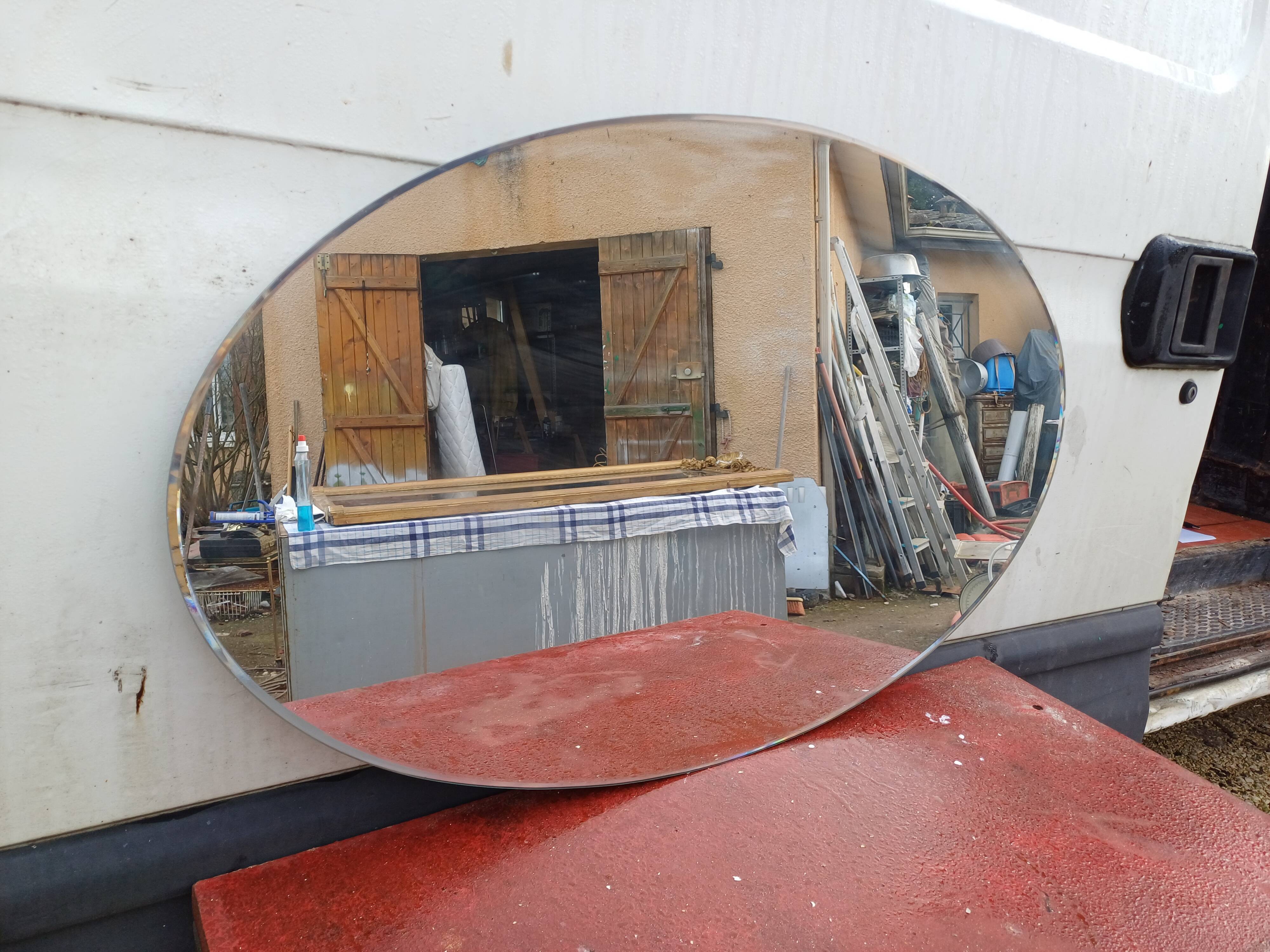 60s Beveled Oval Mirror