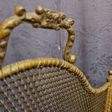 5-leaf brass fire screen