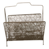 Gold metal magazine rack