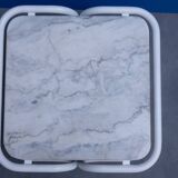 Vintage metal and marble coffee table