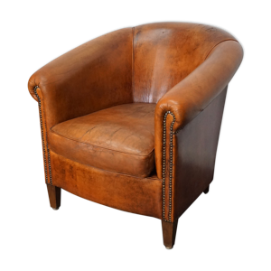 Fauteuil en cuir vintage