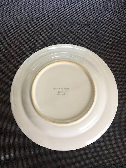 Assiette de decoration manufacture francaise