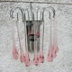 Pair of wall lamps spider drops pink Murano