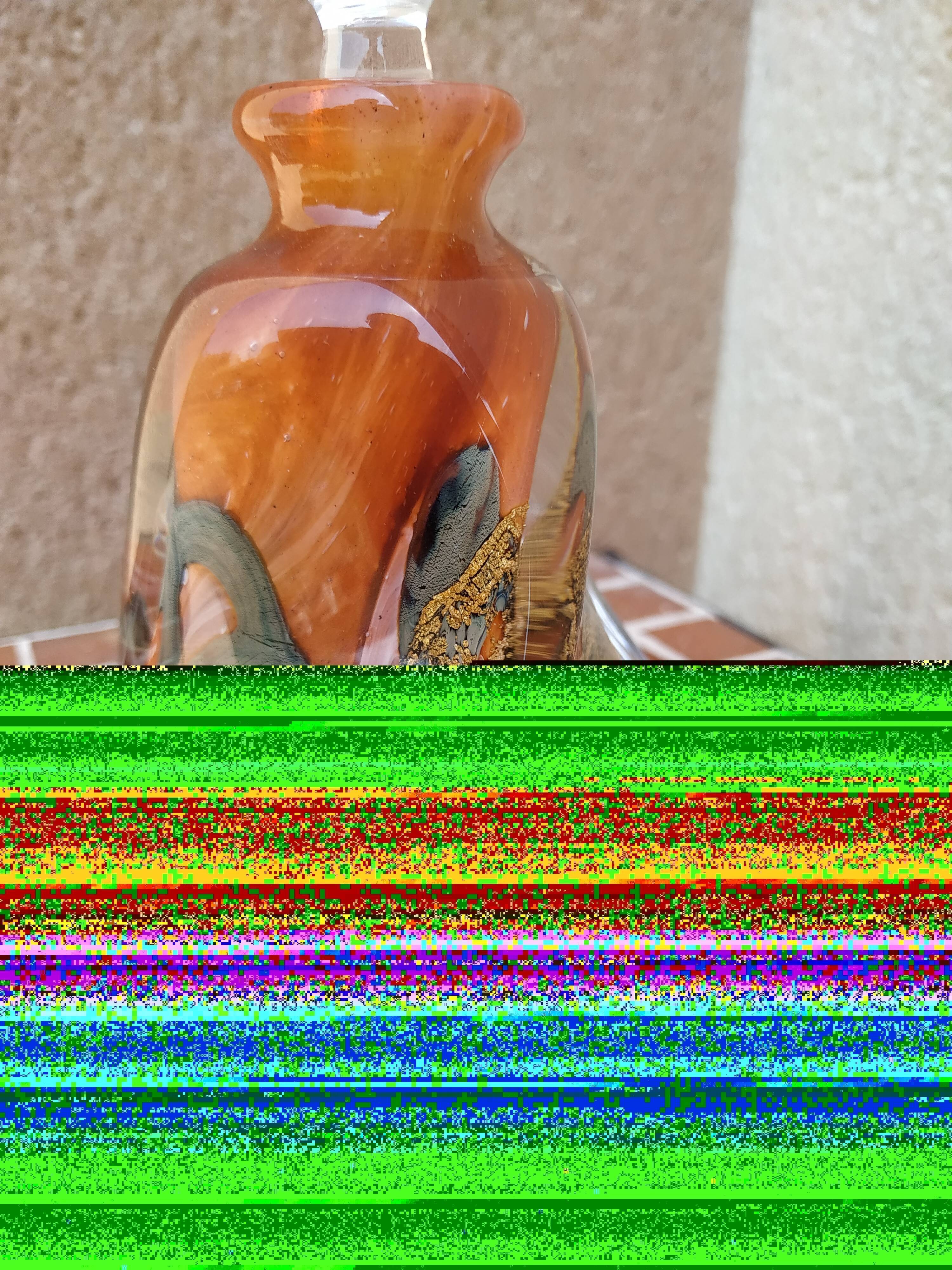 Raymond Branlé's blown glass bottle at Biot