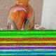 Raymond Branlé's blown glass bottle at Biot