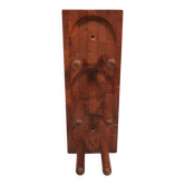 Beautiful Danish wine rack/holder for 3 bottles of wine on the wall. 1980s