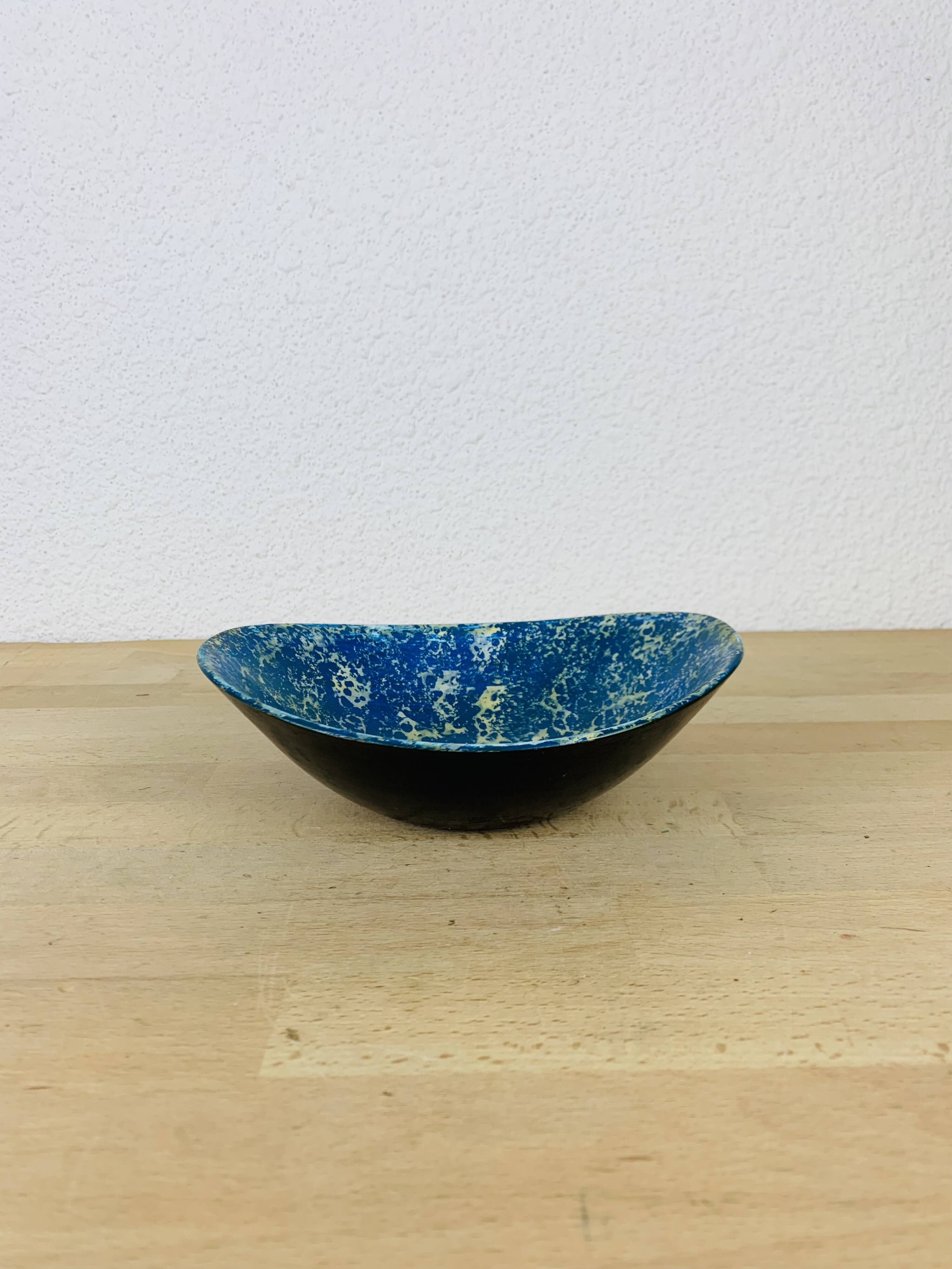 Vintage blue ceramic cup