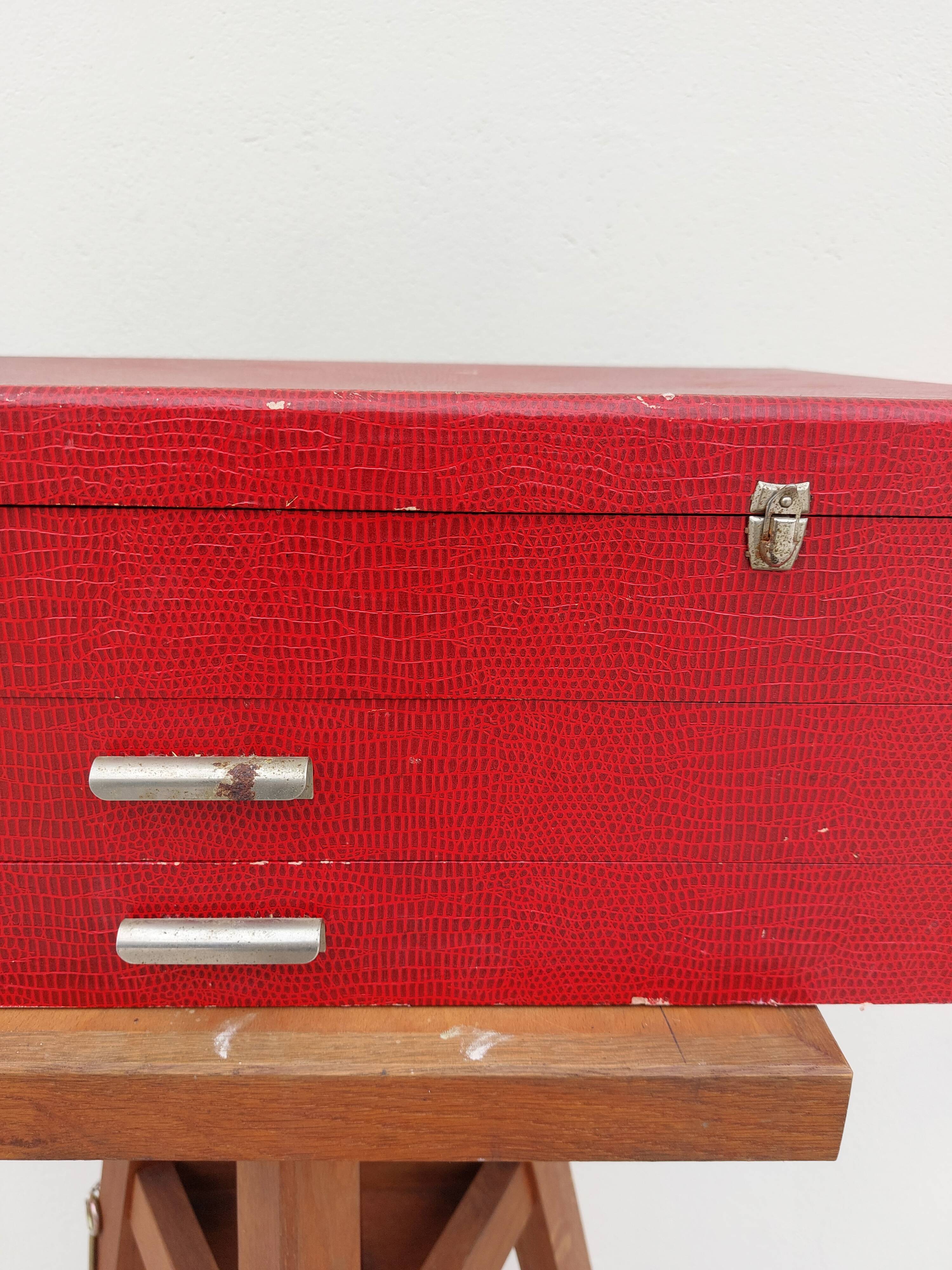 Housewife 130 pieces in silver metal goldsmith Platil