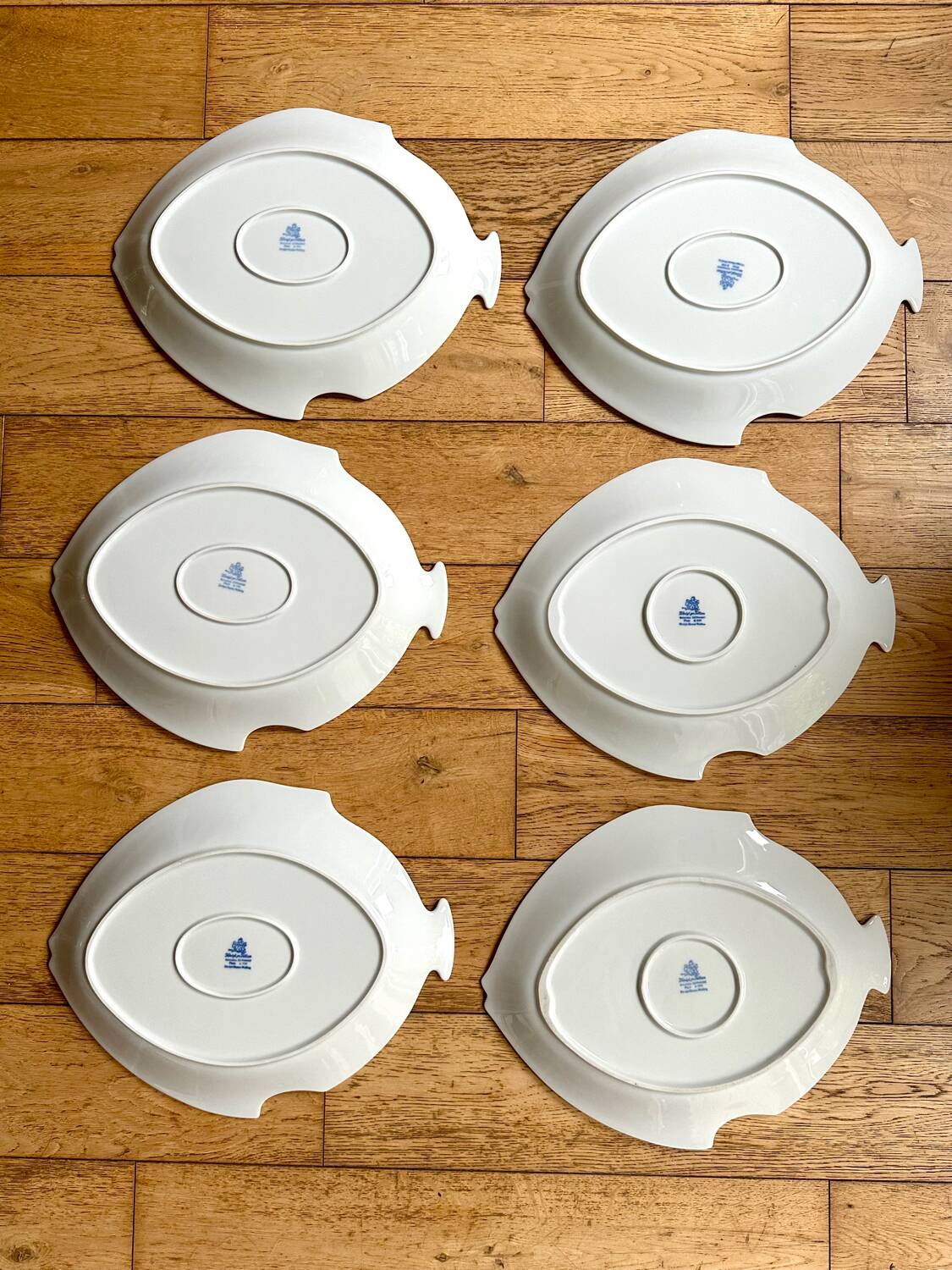 Set of 6 Royal Tettau German porcelain fish plates