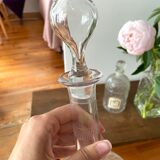 Vintage 60s chiseled glass decanter