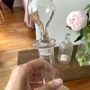 Vintage 60s chiseled glass decanter