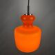 Bright orange glass pendant by Peill and Putzler 1960