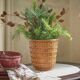 Cache pot en osier vintage