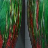 Pair of Glass Paste Vases – Mid 20th Century