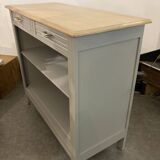 Ash Grey Art Deco Open Sideboard