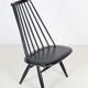 Asko / Ilmari Tapiovaara “Mademoiselle” spindle back lounge chair / Mid Century Modern Design / Finland / 1950s-1960s / black