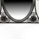 Miroir en Fer Forgé, Art Déco, Théme Floral , France, Circa 1920