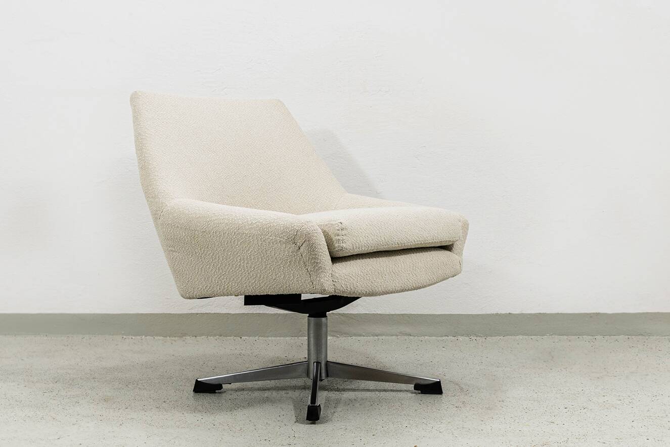 Fauteuil pivotant vintage, allemand, années 1970