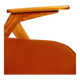 Fauteuil Lounge Vintage Burt Orange par J. Chierowski, 1960, Design Scandinave
