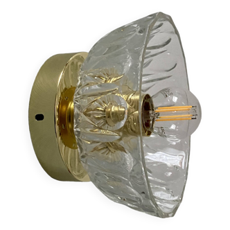 Vintage molded glass lampshade wall light - tableware collection -