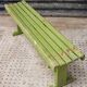 Vintage wooden bench grass green garden bench 140 cm