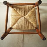 Old straw chair for children