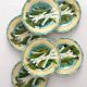 6 antique asparagus plates in Salins faience barbotine