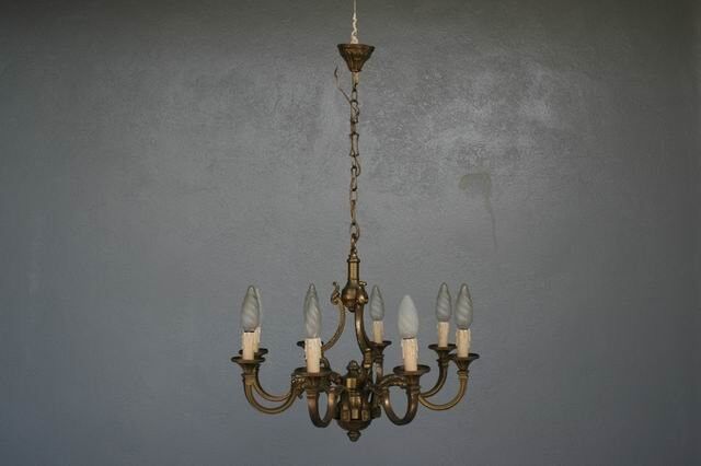 Chandelier bronze 8 branches