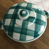 Givors earthenware tureen green tiles