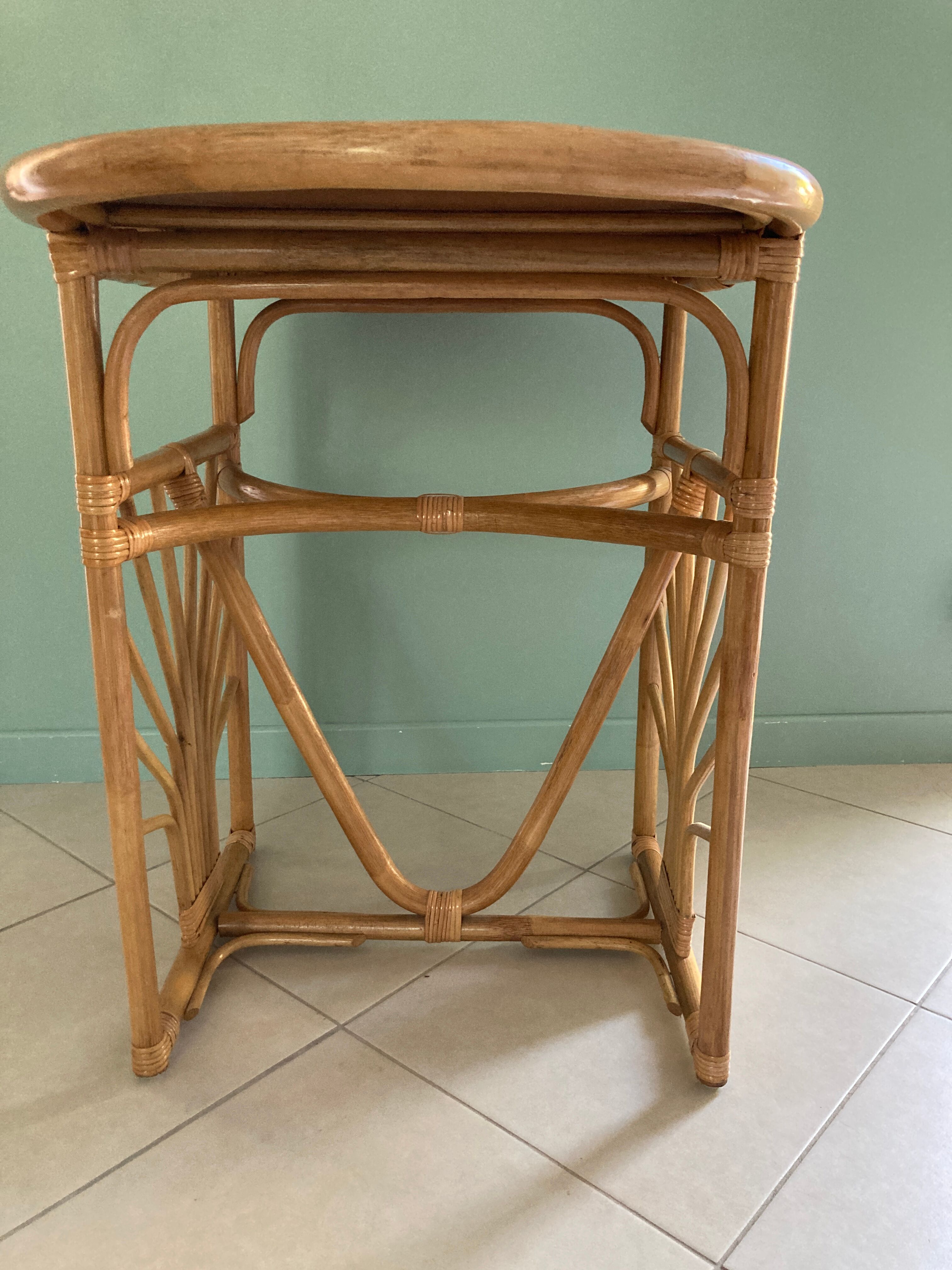 Garden lounge set Art deco in rattan and wicker