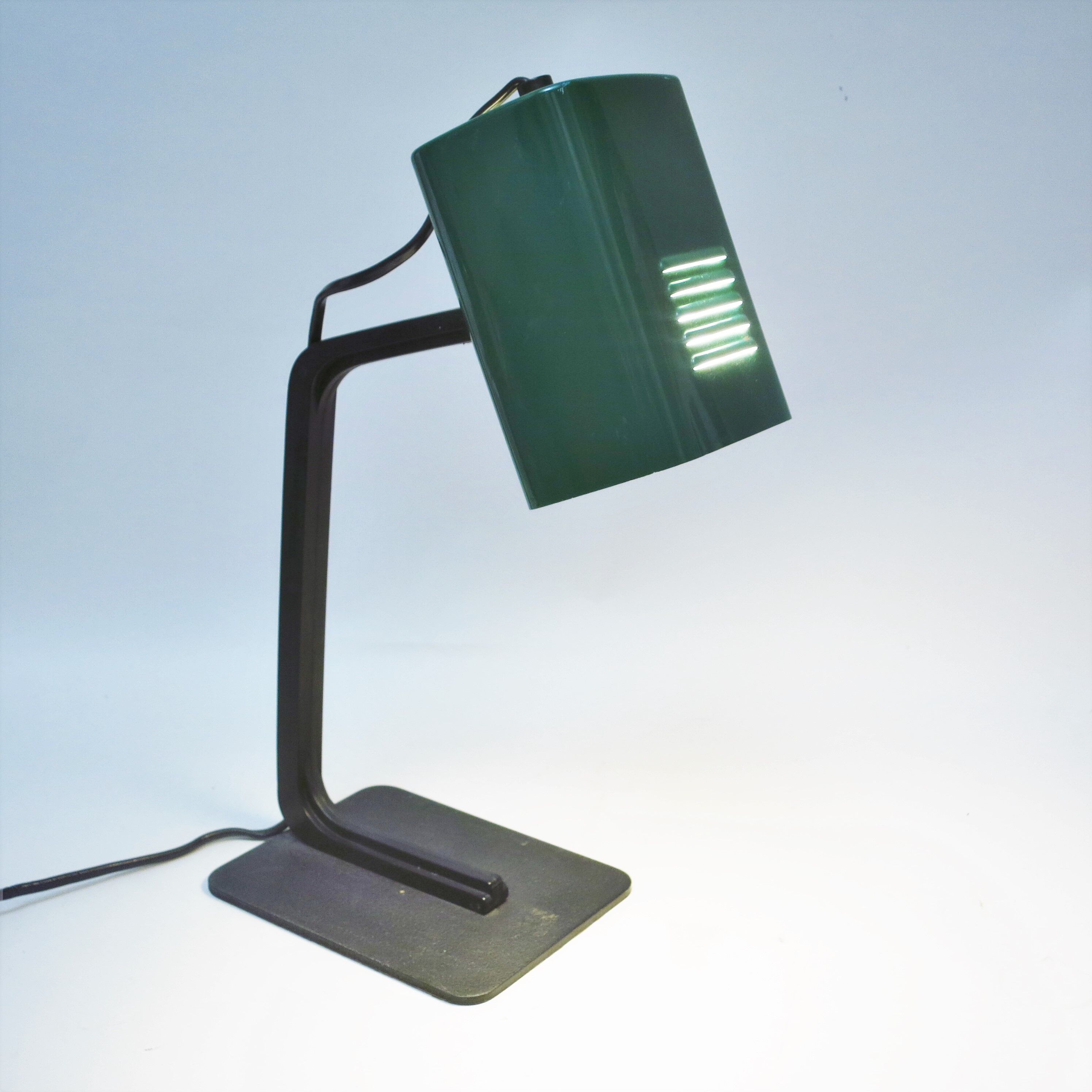 70s green reading lamp