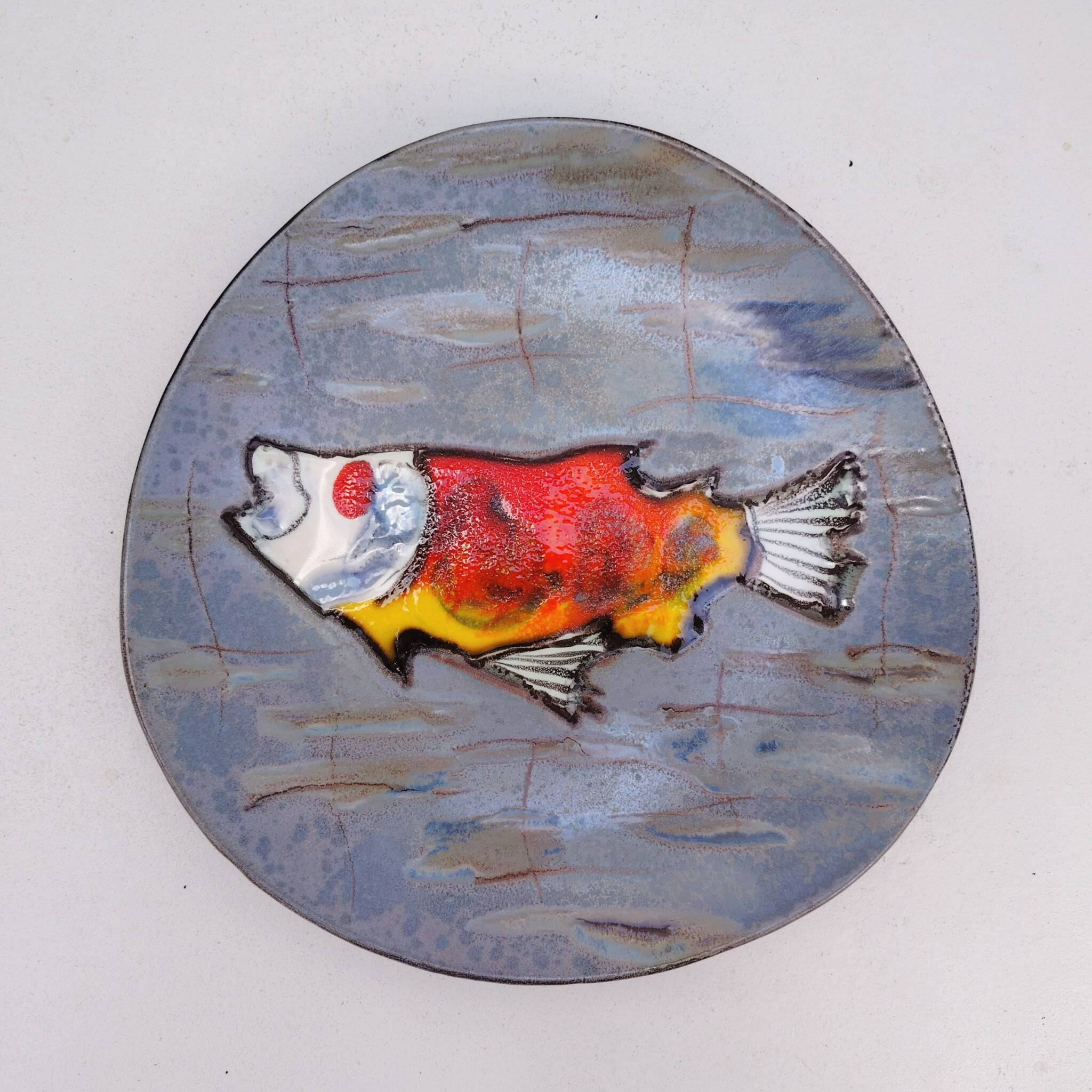 Fish service, Niderviller earthenware, vintage