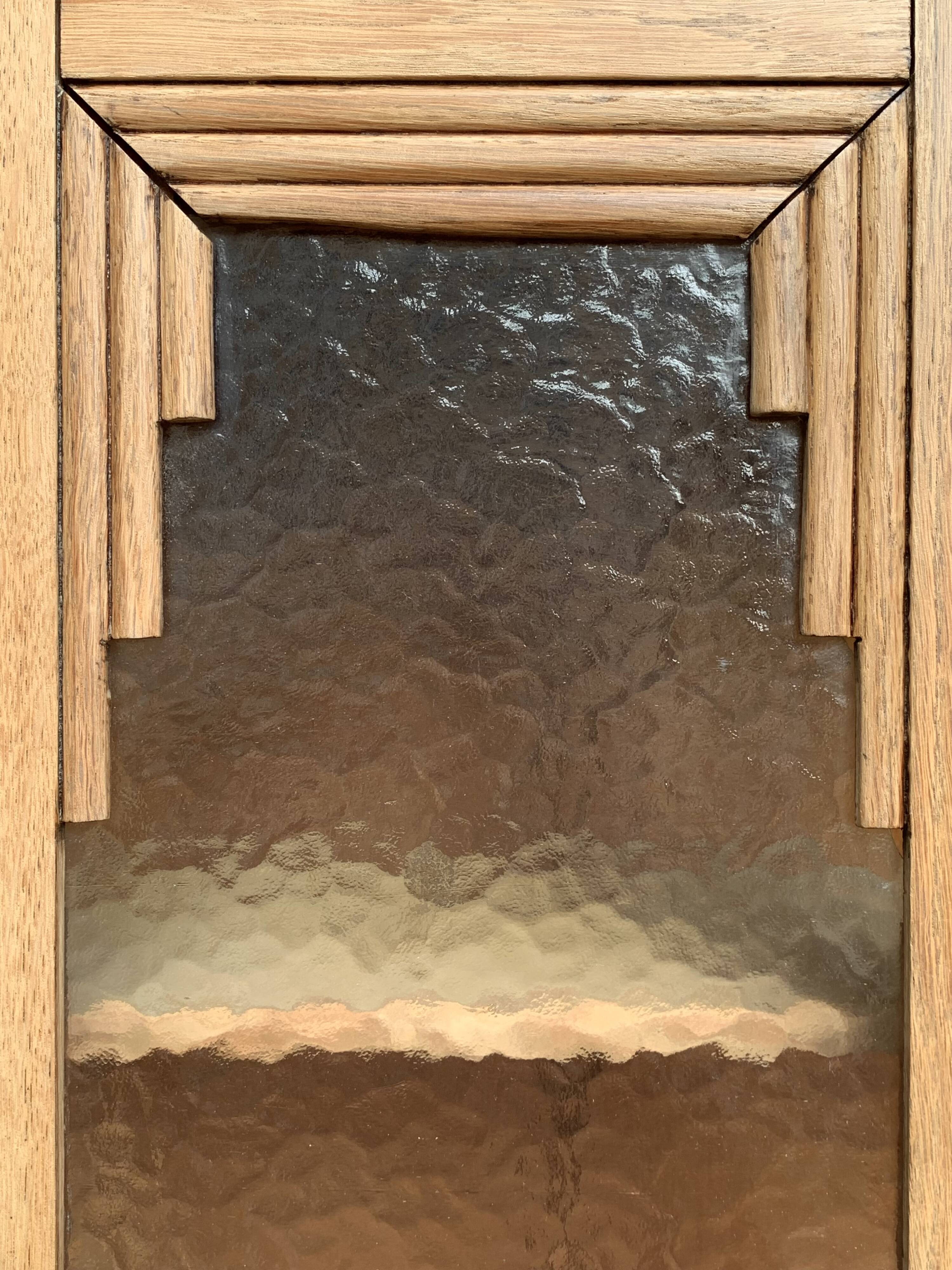 Parisian glass cabinet art deco raw wood 1930