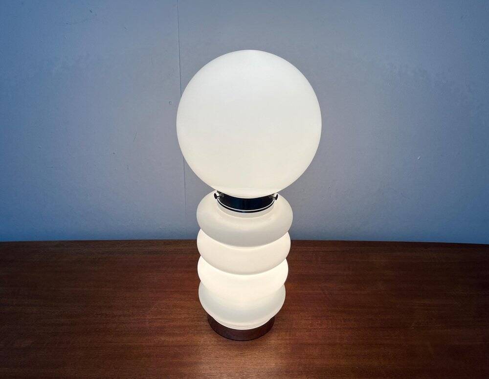 Space age glass table lamp from the mid-century by Carlo Nason for JBS, 1960s.