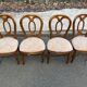 4 chaises louis Philippe bois massif et tissu fleurs